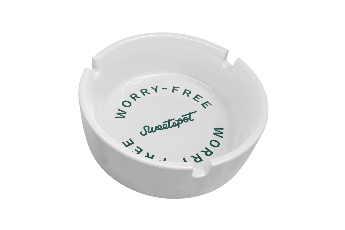 Sweetspot white glass ashtray