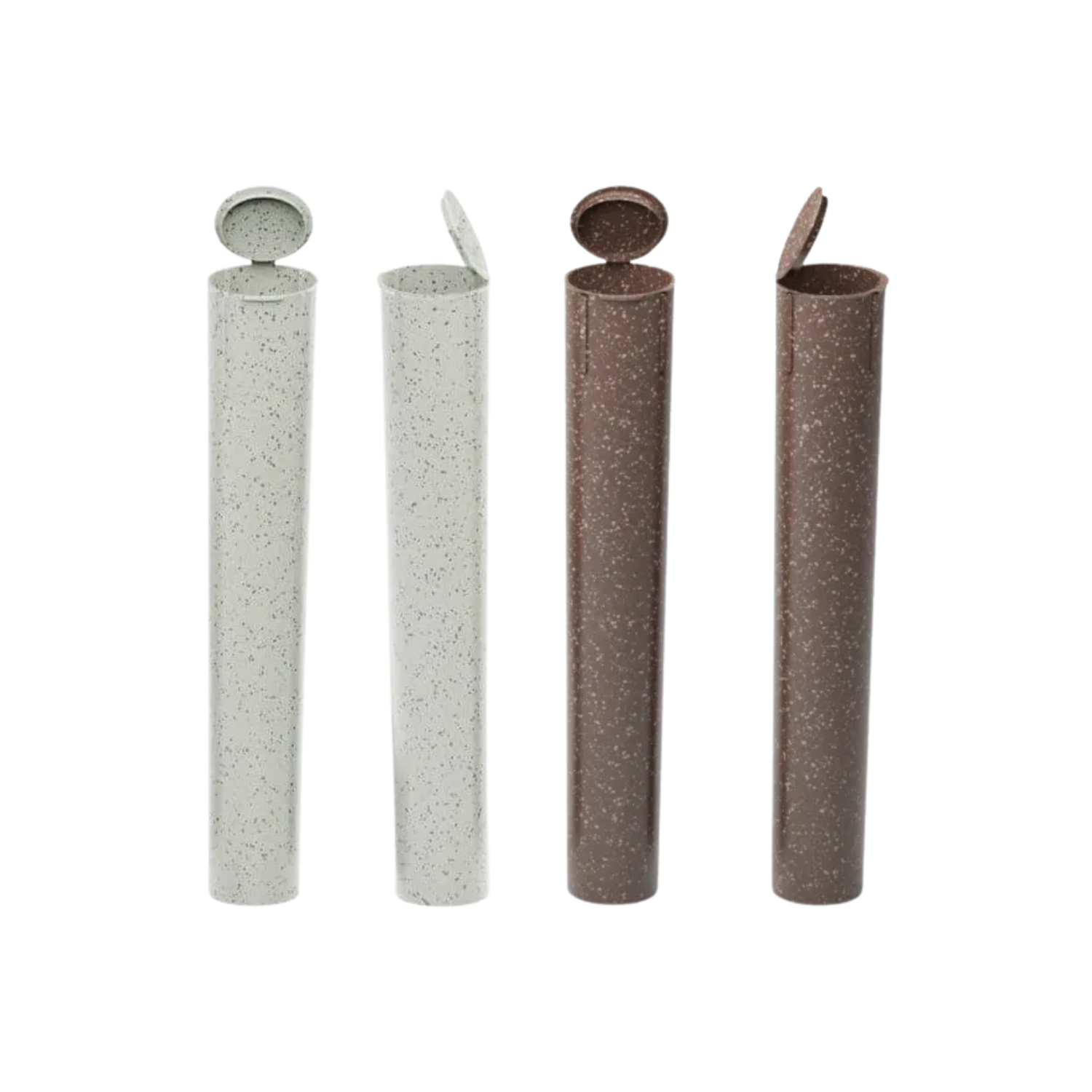 116mm pop top hemp pre-roll tubes shown in natural and brown colors