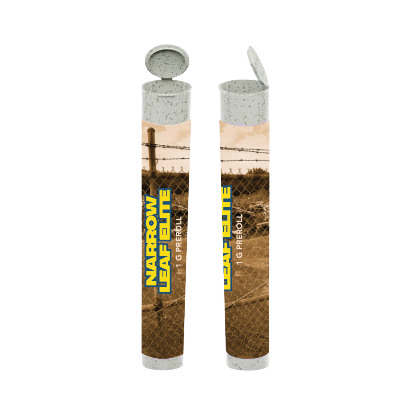 Custom labeled 116mm pop top hemp tubes featuring direct full-wrap label designs