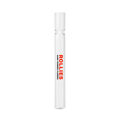 Clear 4 inch glass one-hitter chillum with custom print