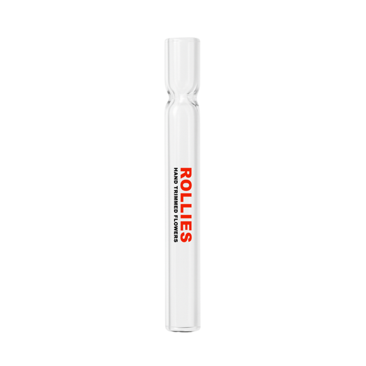 Clear 4 inch glass one-hitter chillum with custom print