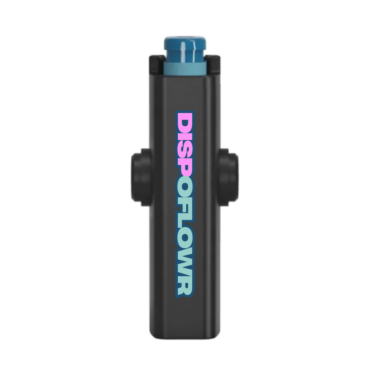 Black Puffspin fidget spineer lighter case with full-color branding