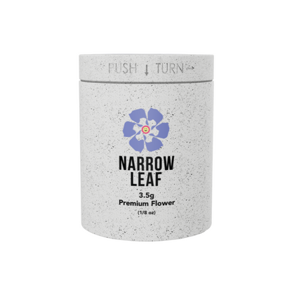 Custom 4 oz hemp jar with custom direct printed branding child-resistant lid. Front and top view