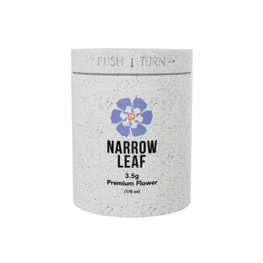 Custom 4 oz hemp jar with custom direct printed branding child-resistant lid. Front and top view