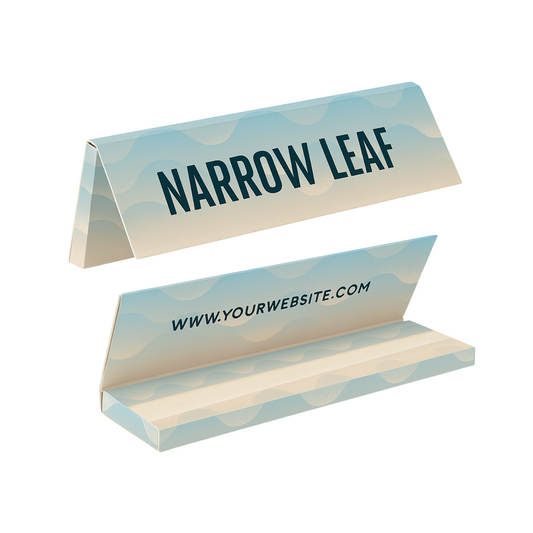 Custom King Size rolling paper booklet with ocean wave design and eco-friendly branding