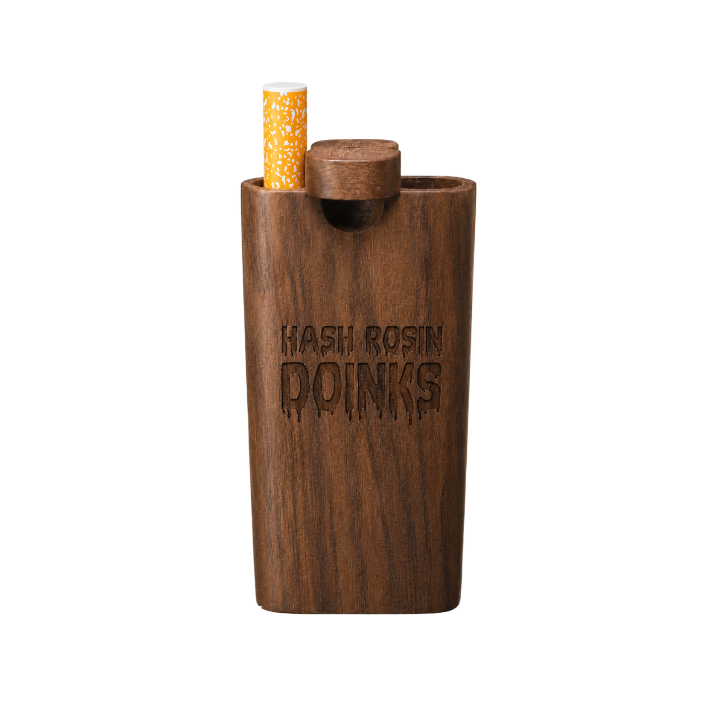 Custom wooden dugout with one-hitter pipe