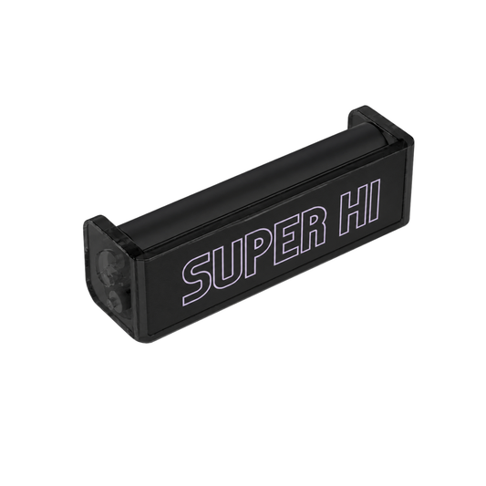 Custom 109mm rolling machine with cannabis brand logo