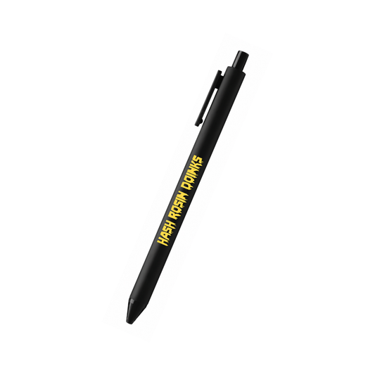 Custom jotter pen printed with cannabis brand logo