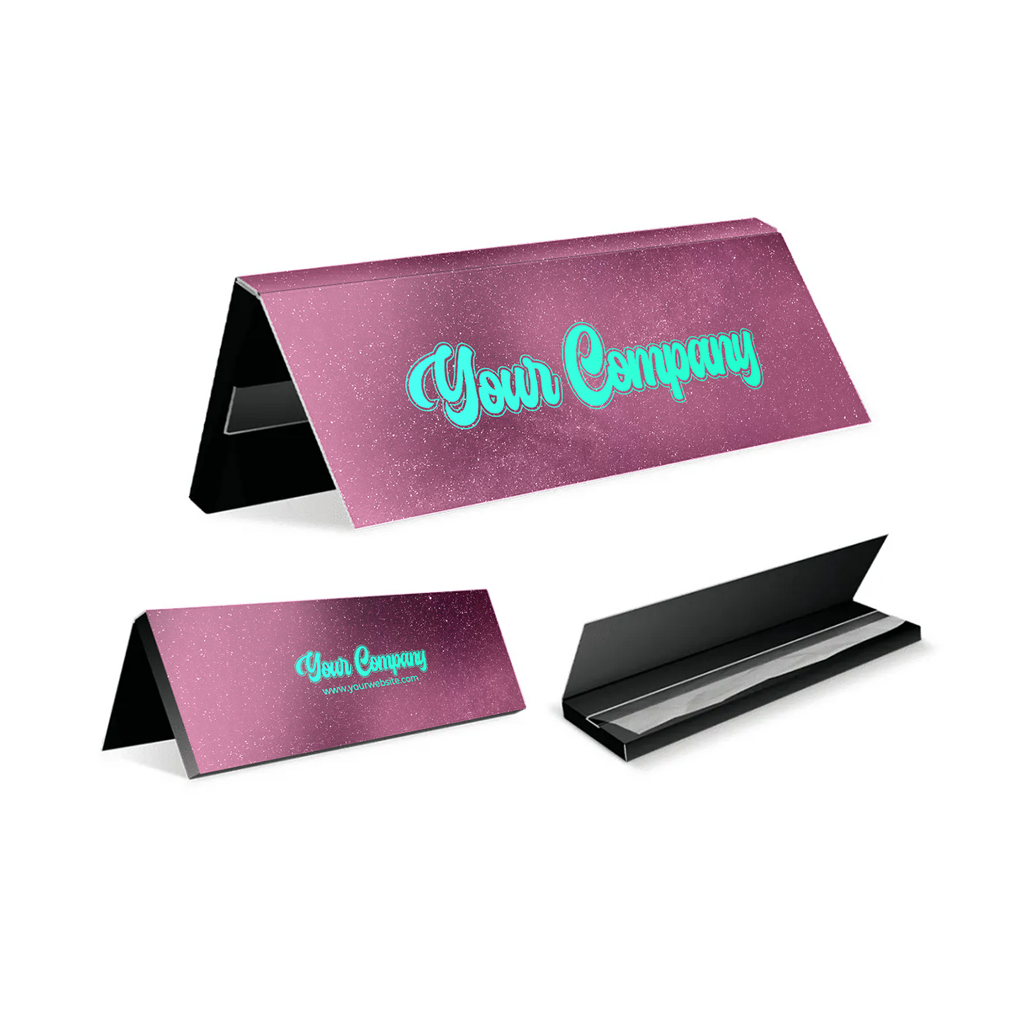 Fast turnaround rolling papers with full-color pink and blue custom artwork
